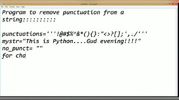 Python Tutorial | Program to Remove Punctuation from a string
