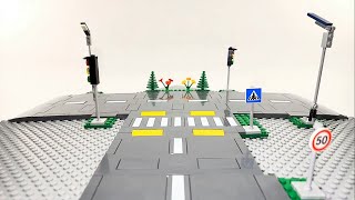 Road Plates 60304 - LEGO® City on Classic 48x48-stud Grey LEGO® Baseplate 11024
