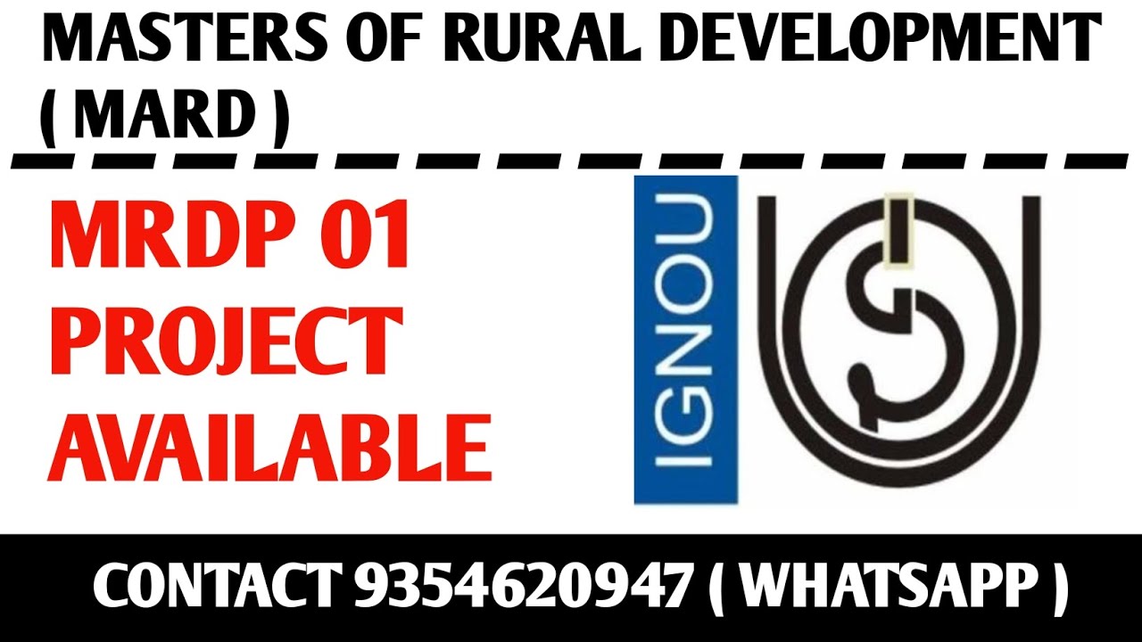 MRDP 01 Ignou Project / Ignou MARD Project submission / MRDP 01 Project Work