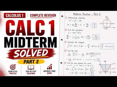 Calculus 1 Midterm Part 2 | Implicit Differentiation & Related Rates