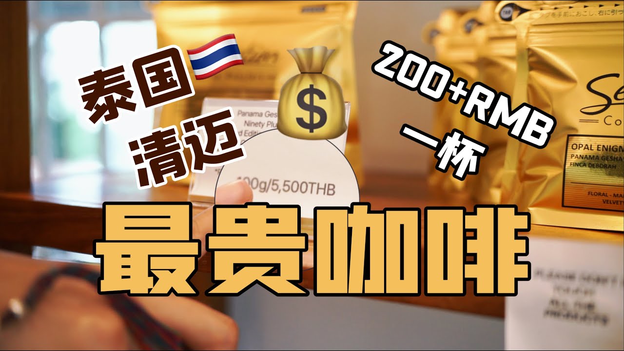 VLOG|泰國清邁最貴的咖啡店究竟值不值？瑰夏咖啡豆200RMB一杯你會喝嗎？