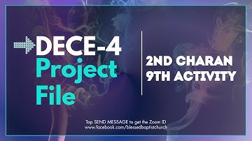 DECE-4 |Project Video | Ignou | 2nd Charan | 9th Activity by Suniana Rani | NTT | Session June 2023