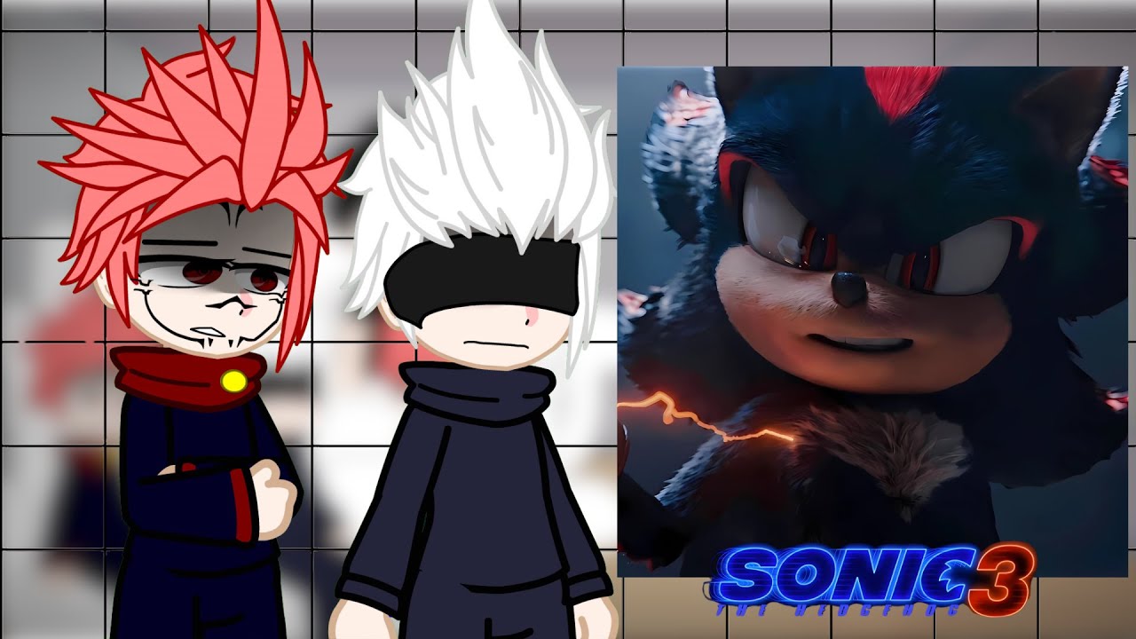 Jujutsu Kaisen React To Shadow || Sonic 3 Movie || Gacha React