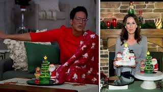 Mr. Christmas Nostalgic Ceramic Duo with Nostalgic Ceramic Tree on QVC