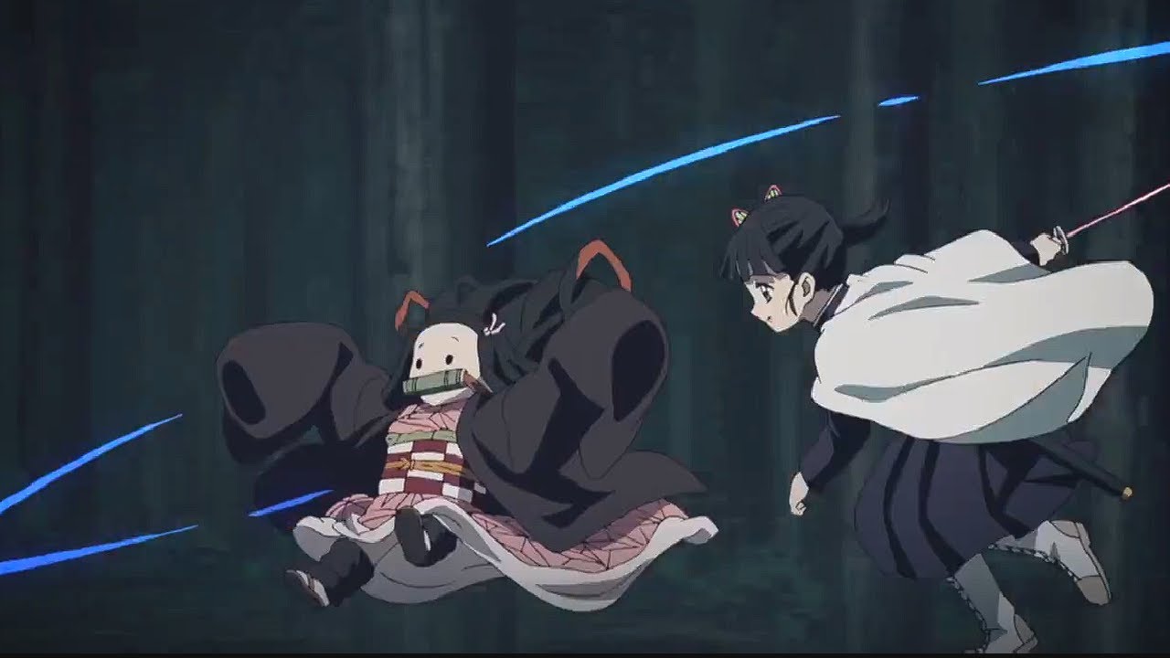 Nezuko correndo