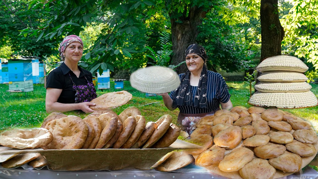 Tandoori bread making in the village and cheese recipe from fresh milk