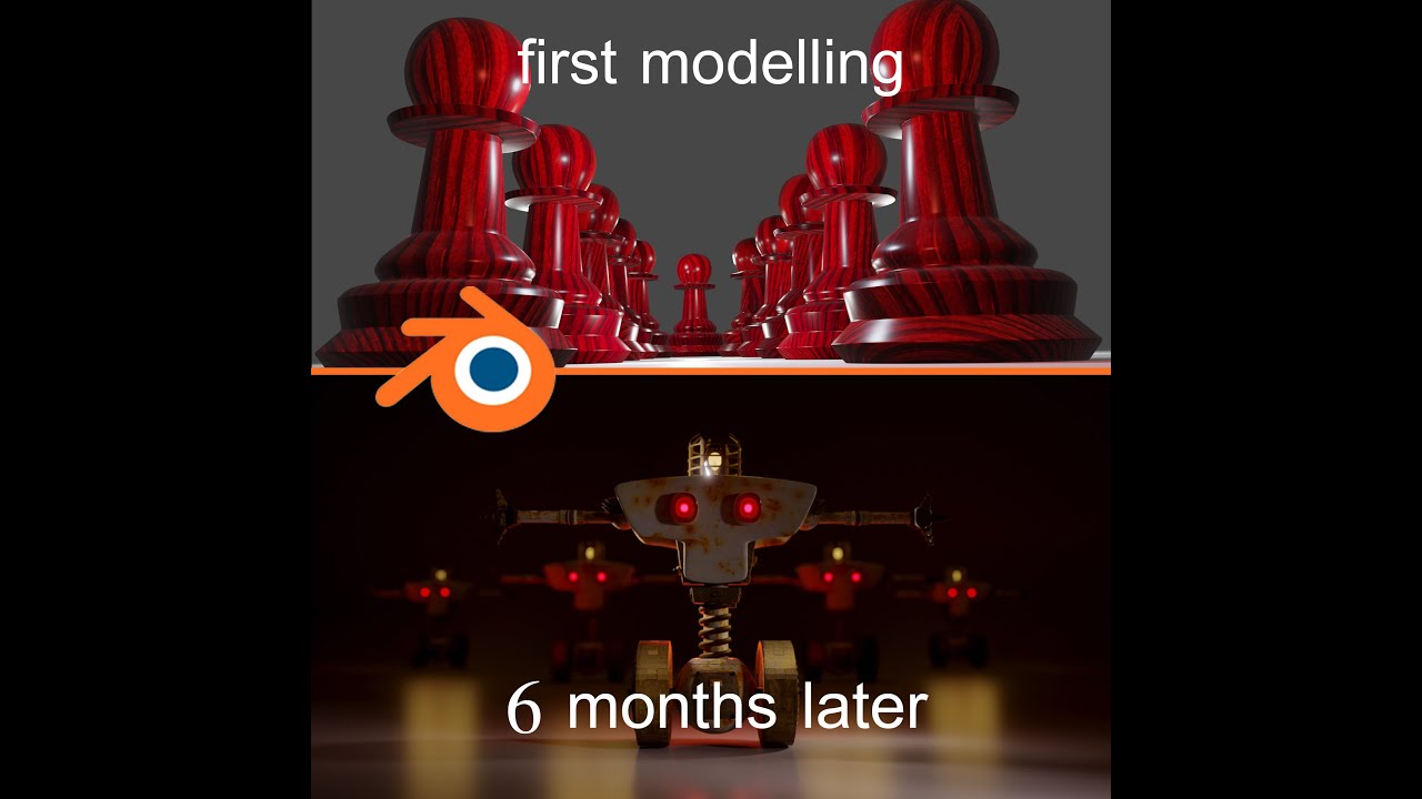 My progression with Blender 3D in 6 months - YouTube