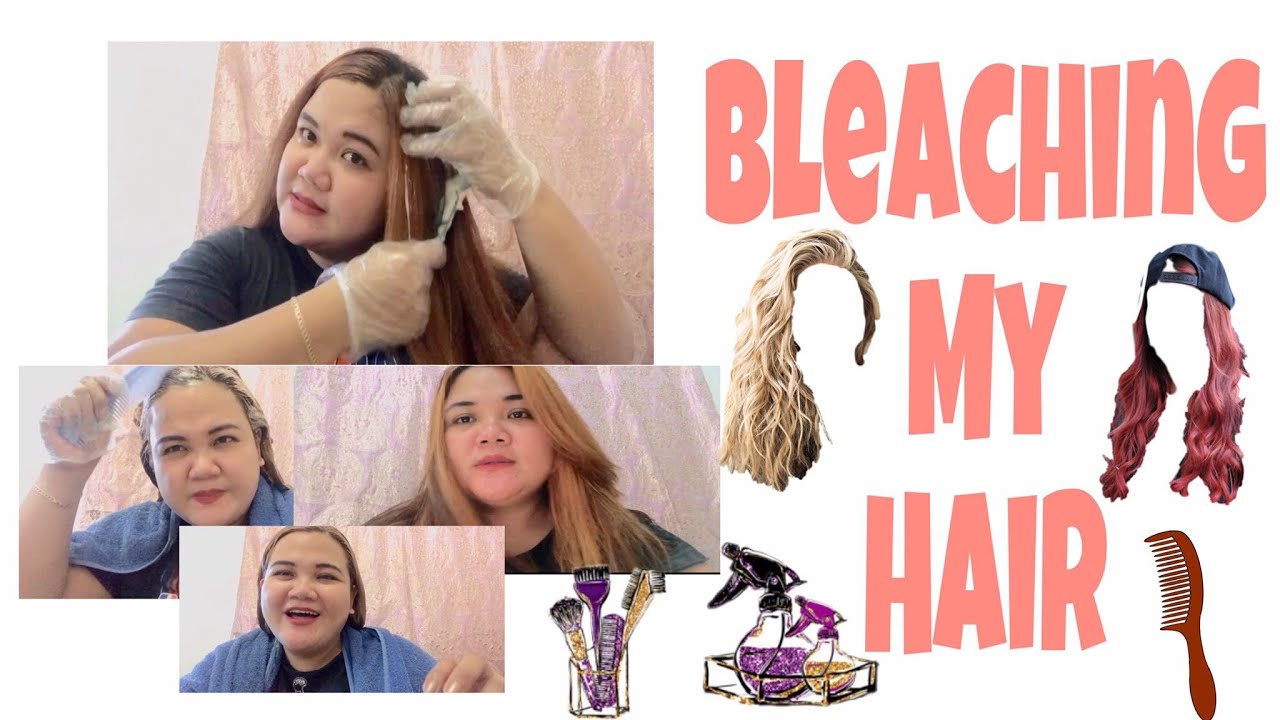 DIY BLEACHING MY HAIR HAIR COLOR BLEACH AT HOME Philippines YouTube