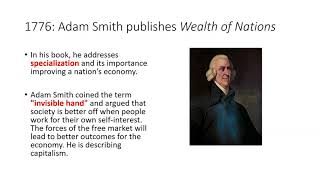 Economic History Adam Smith