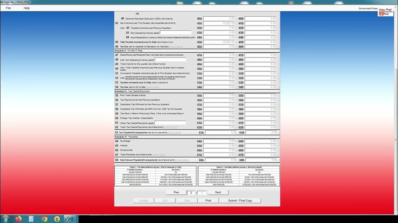 1701q how to file and pay to the bank youtube