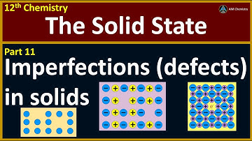 12th Chemistry - The Solid State - Imperfections (defects) in solids