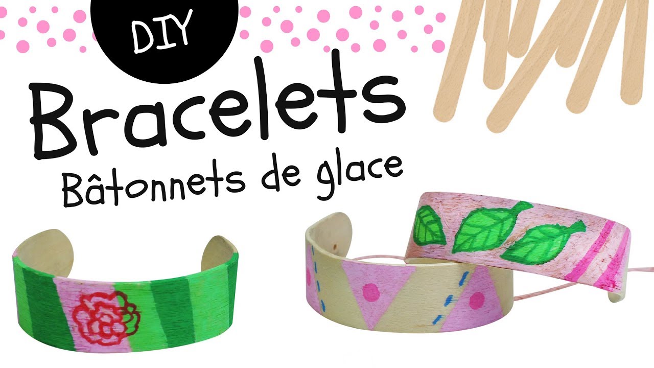 Fabriquer un bracelet avec des bâtonnets de glace en bois (Bricolage facile  pour enfants) - YouTube