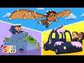 Space Shuttle, Submarine, and Fire Truck get Squeaky Clean at the Car Wash! | Cartoon for Kids