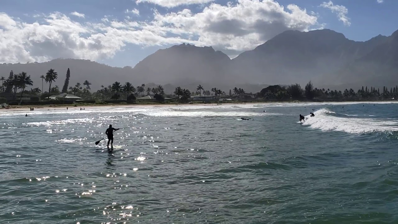 Surfing in Hanalei Bay YouTube