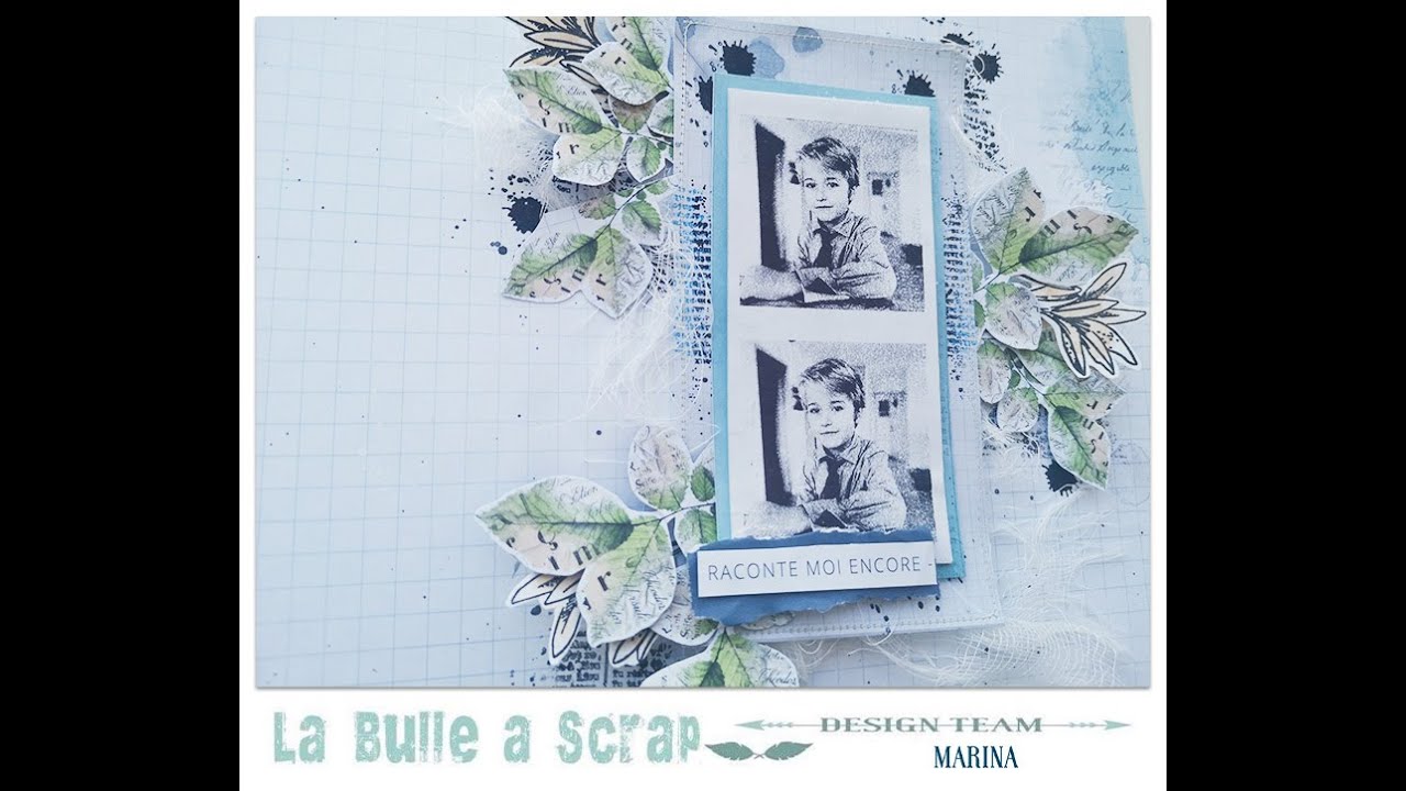 Tuto page avec fond réalisé avec  tampons