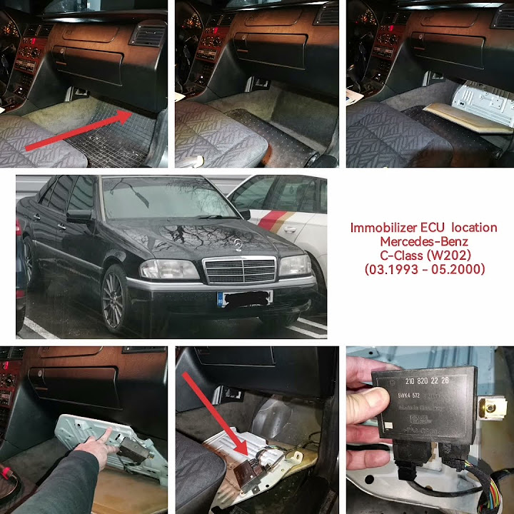 Mercedes Benz C Classe W202 Immobilizer ECU location and Engine ECU