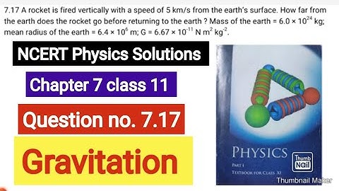 A rocket is fired vertically with a speed of 5 km s-1 from the earth’s surface. How far from the ear