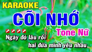 Karaoke Cõi Nhớ Tone Nữ Nhạc Sống | Hoài Phong Organ