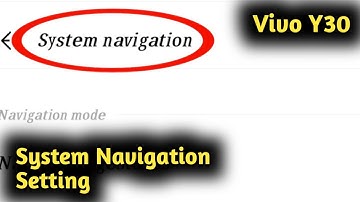 Vivo Y30 System Navigation Setting
