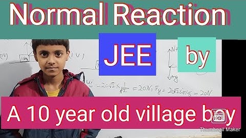 Normal Reaction (JEE)|Sarim Khan|Sk Wonder Kids