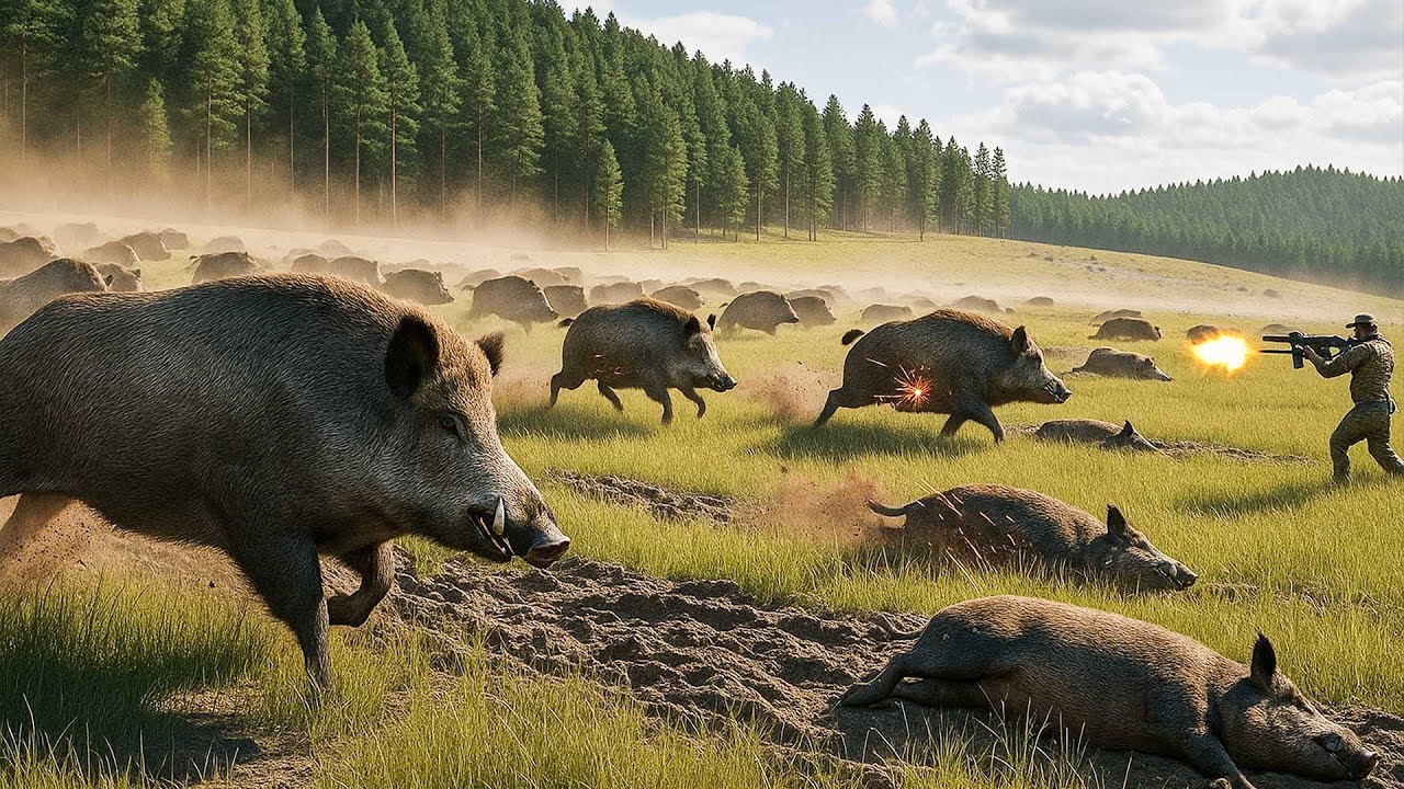 Exploding Wild Boar Too Dramatic! Never Seen Before — Wild Boar Chaos Caught on Camera ...