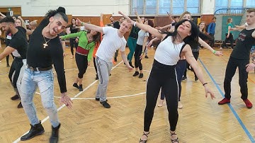Sepideh & Rafael in workshop warmup @PZC2019 ~ Zouk Soul