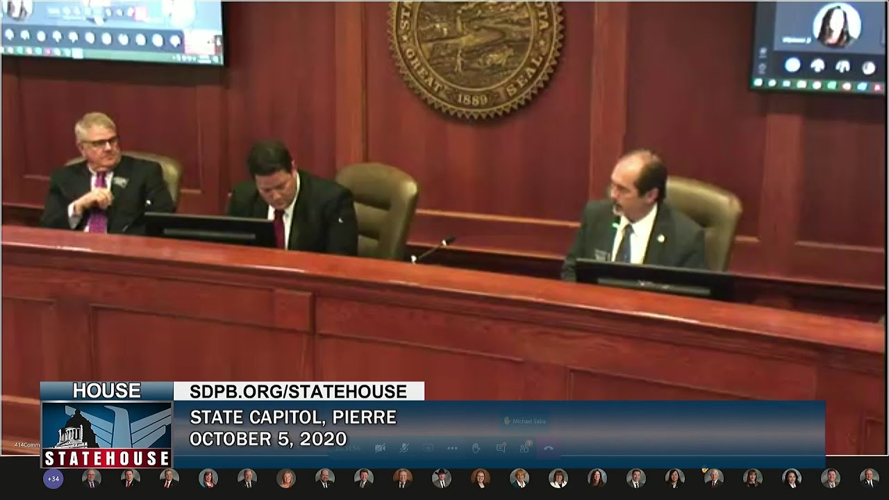 South Dakota House of Representatives Special Session Coronavirus Relief Funds YouTube