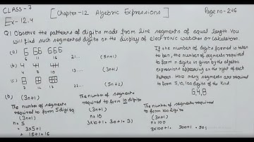 Class 7 -Question 1 Ex- 12.4-  Algebraic Expressions- Chapter 12 Maths Class 7- NCERT