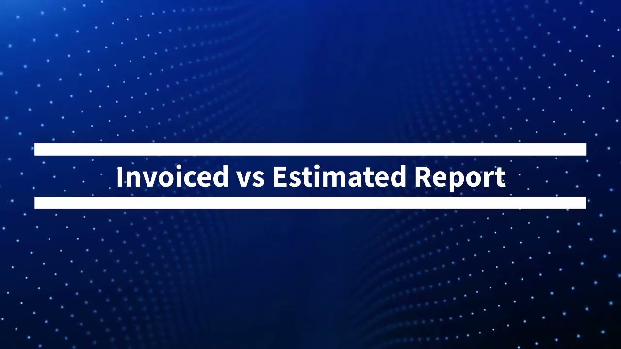 NAPA TRACS: Profitability Workshop Lesson 2 | Estimated vs Invoiced Report