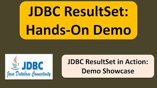JDBC ResultSet: Hands-On Demo