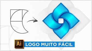 Logo com gradiente no ILLUSTRATOR I Muito simples de fazer!