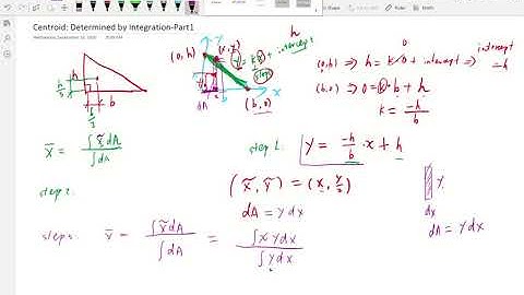 Centroid: Determined by integration Part 1