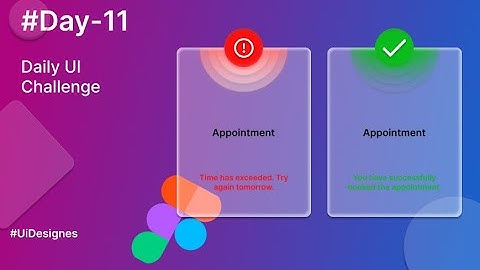 Daily Ui Design Challenge day 11 | Flash Messages Daily UI