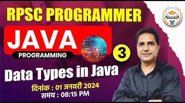 RPSC Programmer Data Types in Java I Java Programming I #3 Computer Programmer Rajasthan