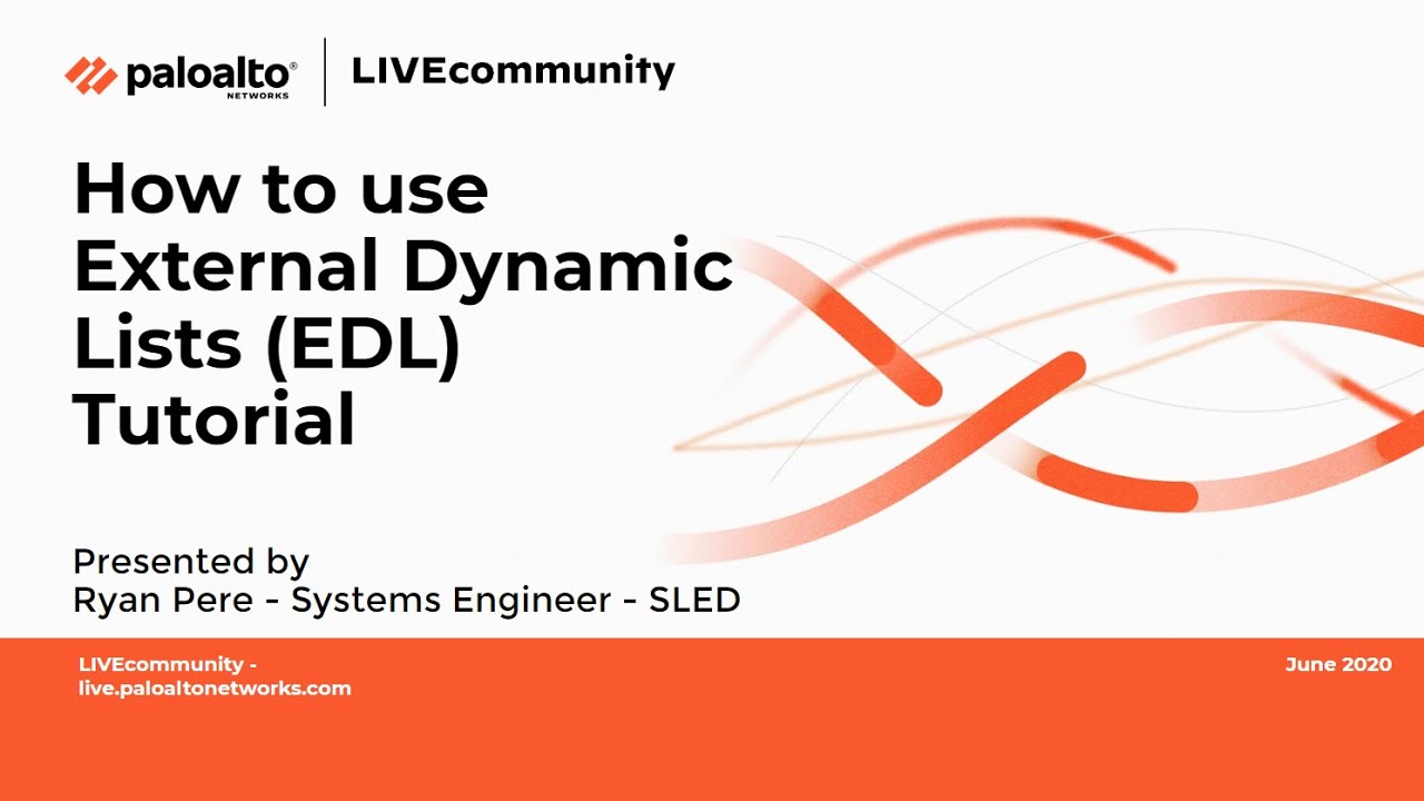 How to configure EDL (External Dynamic List) - Palo Alto Networks - YouTube