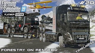 Getting CRASHED TATRA off the MOUNTAIN | Forestry on RENNEBU | FS22 Platinum Edition | Episode 20