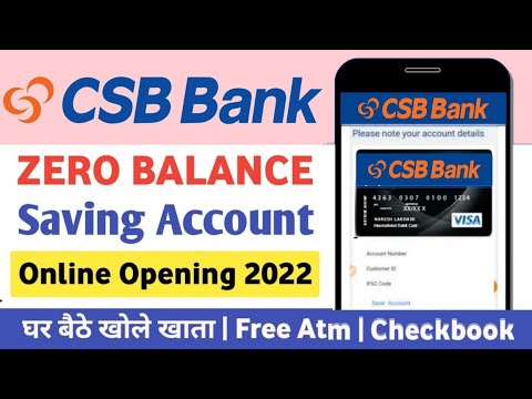 CSB Bank Zero Balance Account Opening Online | CSB Bank Online Account Opening