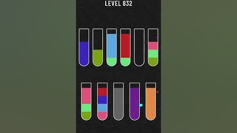 Water Sort Puzzle   level 832 Mobile Cell Phone Game Walkthrough Android / Apple