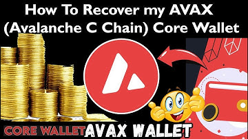 How To Recover my AVAX Avalanche C Chain Core Wallet | Crypto Wallets Info
