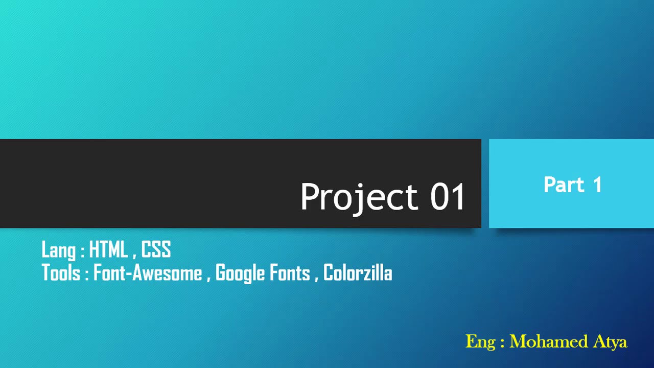 Web Project #01 Using HTML & CSS #01 - Prepare Project & Header ...