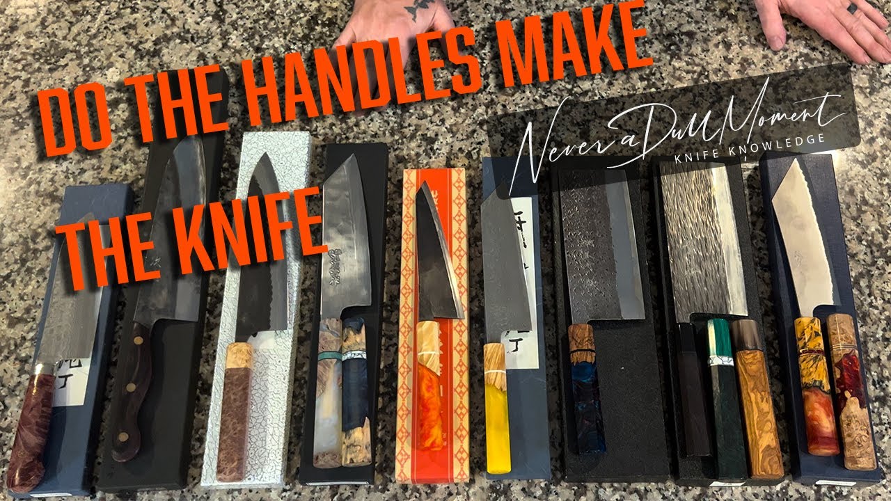 I wasn't fully satisfied with the handle scales on these knives that I  recently made so I reconfigured them a bit to give them more of an  impactful look. : r/knifemaking