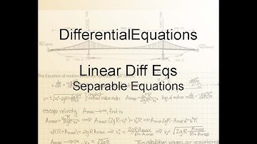 Differential Equations Chapter 2.2 Separable Differential Equations