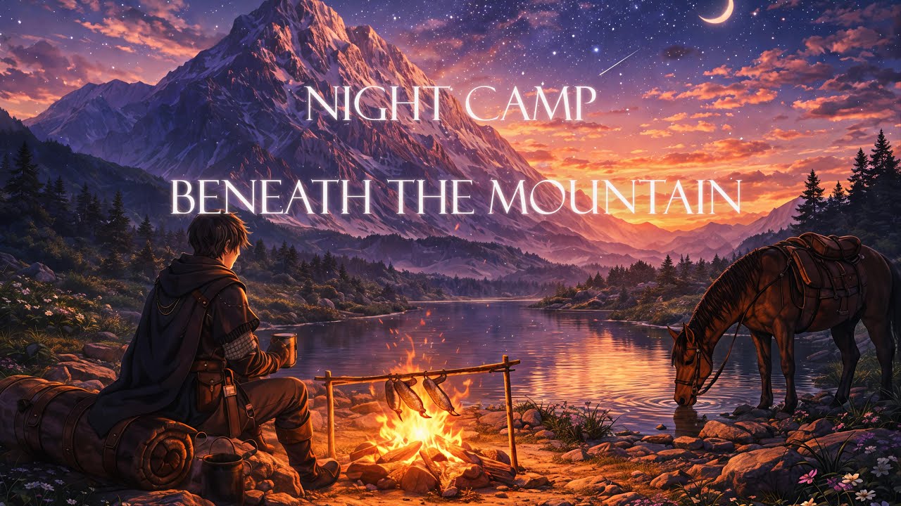Medieval Music For Reading & Rest | Night Camp Beneath The Mountain