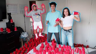 FILLING BENS APARTMENT WITH RED SOLO CUPS (pranking my friends)