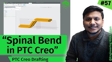 Creo Part Modeling - Spinal Bend | How to use Spinal Bend in Creo | #57