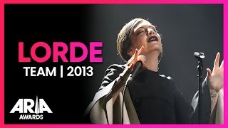 Video thumbnail of "Lorde: Team | 2013 ARIA Awards"