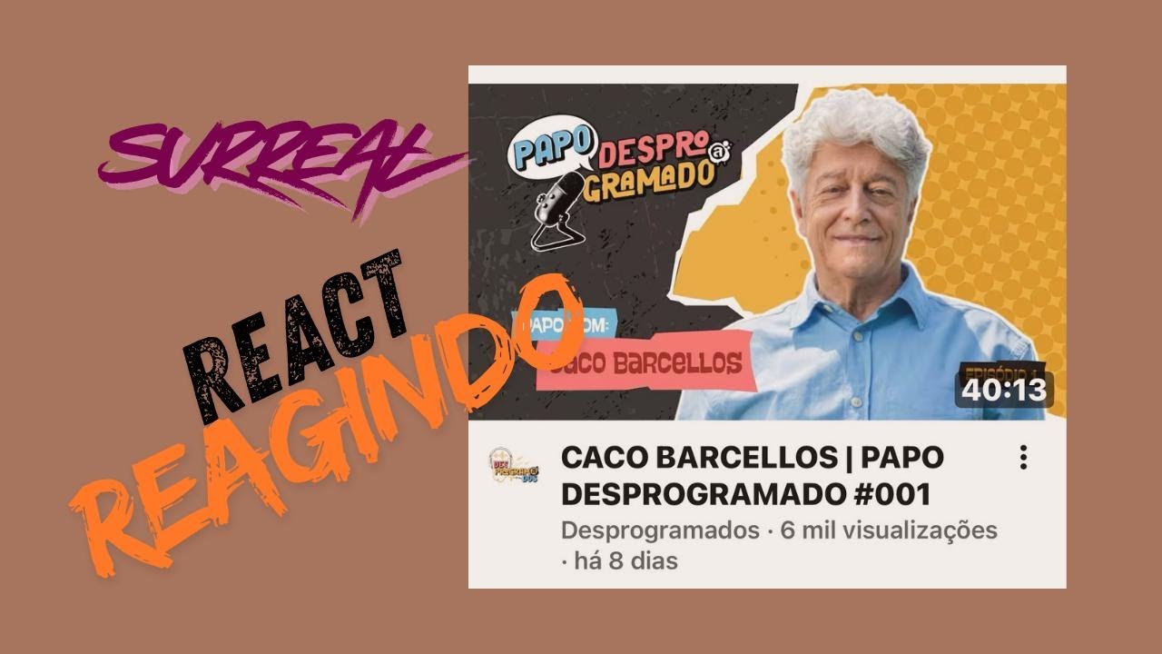 Reagindo a fala absurda e sem qualquer base do jornalista Caco Barcellos no Programa Desprogramados