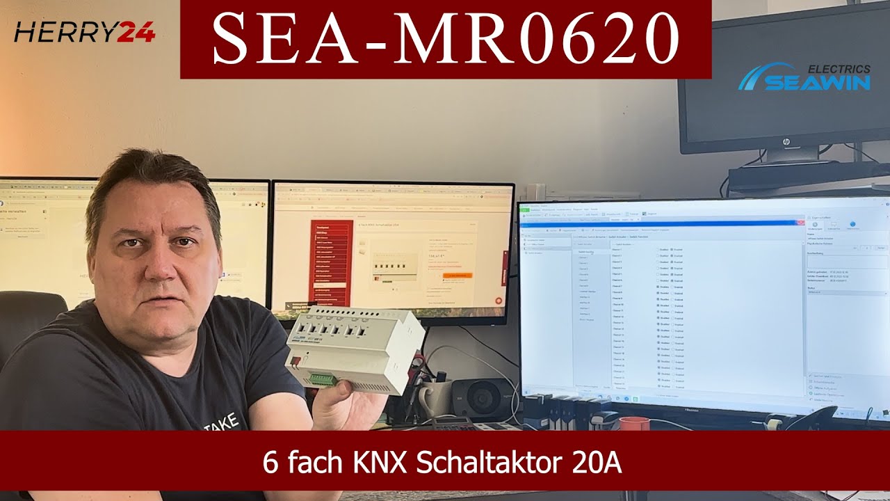 6 fach KNX Aktor Schaltaktor 20A mit 4 fach KNX Binäreingang potentialfrei für 131€ - SEAWIN MR0620