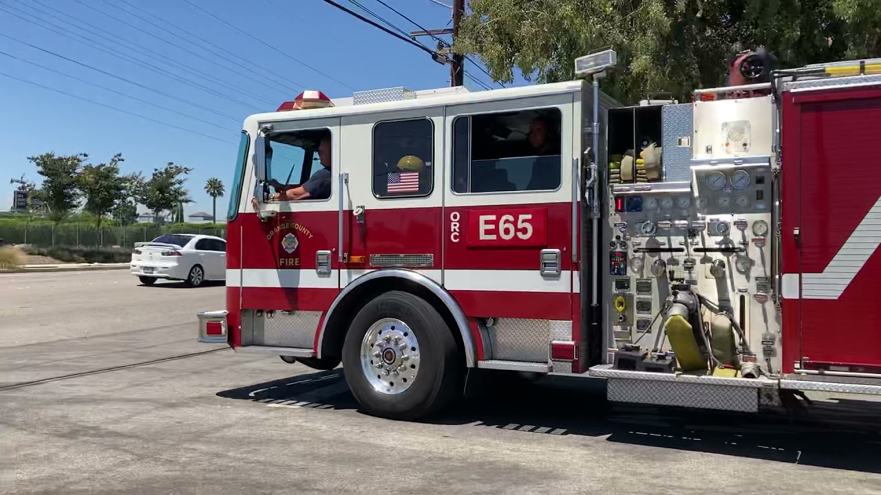 OCFA Engine 65 (reserve) clearing incident and a sneak peek of Engine 66( reserve) and Engine 64