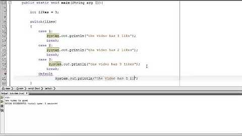 Java Tutorial 8 - Switch Statement